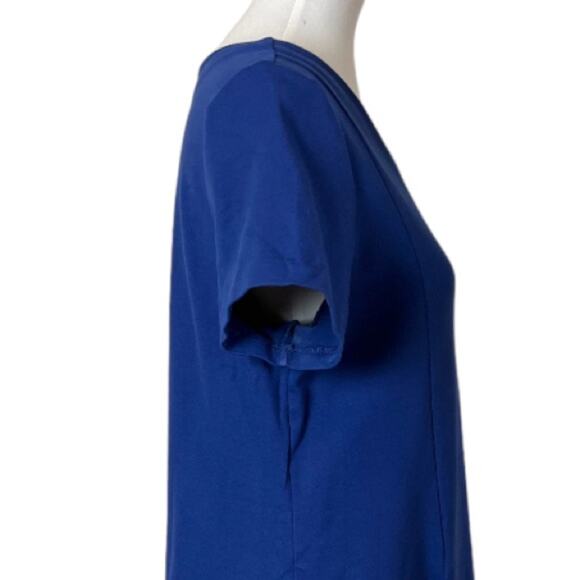 Banana Republic Dress Shift Ponte Knit Short Sleeve Pockets Blue Women’s Size 12 - Picture 7 of 12